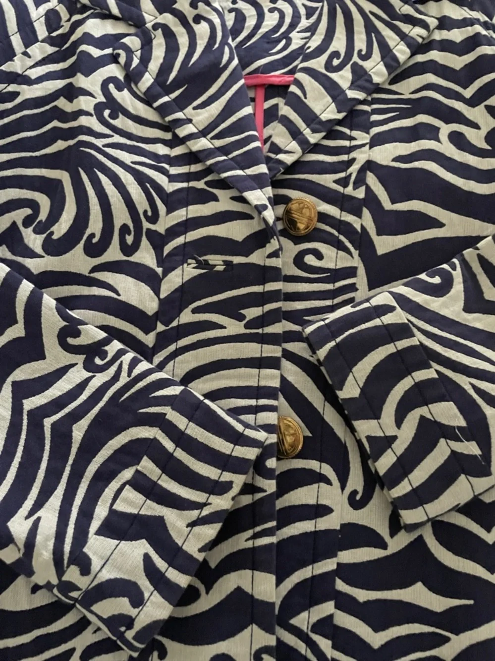 Lilly Pulitzer Dandy coat navy/white XS lightweight like new - Picture 12 of 12